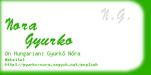 nora gyurko business card