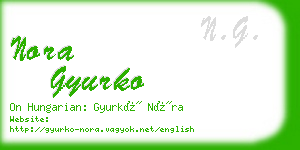 nora gyurko business card